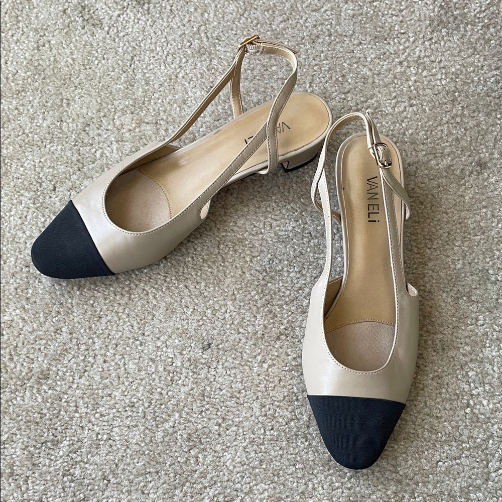 Vaneli Women's Two-Tone Slingback Flats